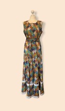 TRUE VINTAGE Alcron Maxikleid