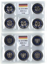 10 Euro Deutschland 2025 "Technisches Hilfswerk THW" Bankfrisch Wahlweise