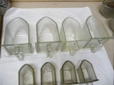 4936.    8 x alte Glasschütten Küchenschütten Küchenschrank