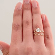 Moissanit Ehering Set 1,15