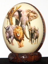 Straußenei Big Five Elefant