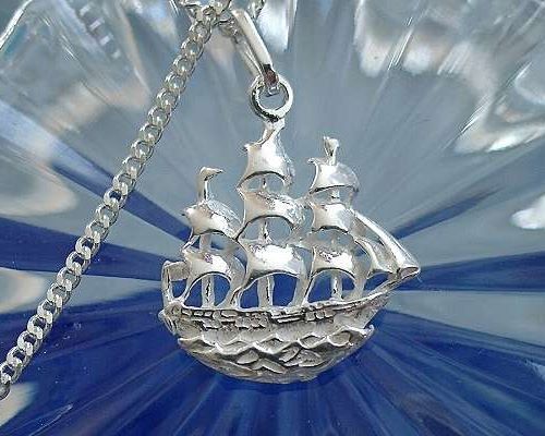 Segelschiff anhänger silber - anhänger,