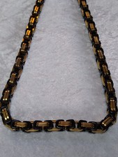 Massive 304 Edelstahl-Königskette - 60 cm - 8 mm - in Gold/Schwarz - 700 Karat