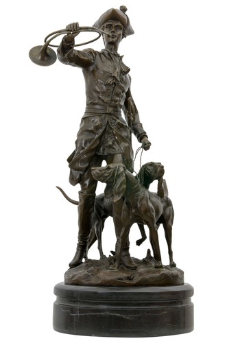 Bronzeskulptur louis hund - xv,