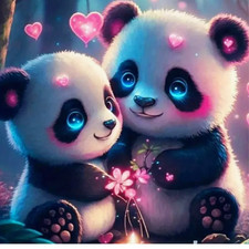 Kunstvolles Panda-Diamond