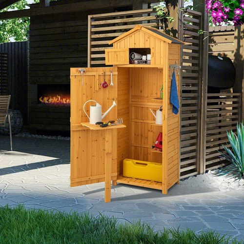 Gartenschrank aus holz - gartenschrank,