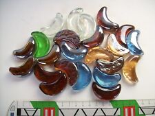 Dekosteine Glas verschiedene Farben Halbmonde