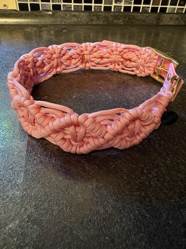 Paracord halsband macrame rosa - paracord,
