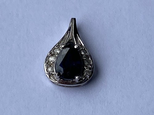 Saphir diamant anhänger - diamant, 585