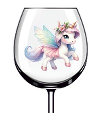 12x bunte Fee Einhorn UV DTF