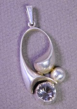 Nordform Finnfeelings, Karl Laine Anhänger mit Bergkristall, 925 Silber (S 4255)