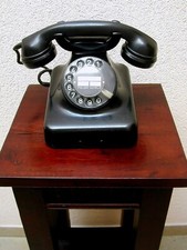 Wählscheiben Telefon Post W48  10.62 Krone true vintage 1962 alt schwarz Bakelit