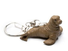 Walross Schlüsselanhänger Miniblings Anhänger Ozean Seekuh Robbe rotbraun