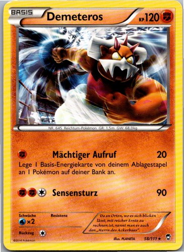 Pokémon demeteros 111 - pokémon, 58/111