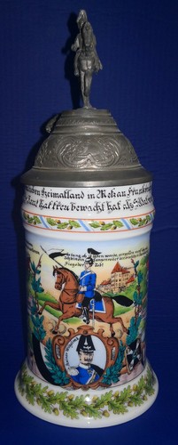 Reservistenkrug mit zinndeckel - reservistenkrug,