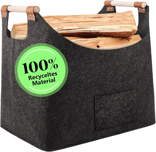 Holzkorb faltbar 60l mit - holzkorb,