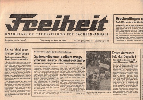 Ddr zeitung freiheit halle - zeitung,