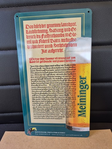 Blechschild bier werbung - ,