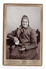 CDV Foto alte Frau Portrait