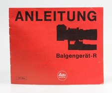 LEICA BALGENGERÄT R GEBRAUCHSANLEITUNG VOM FACHHÄNDLER