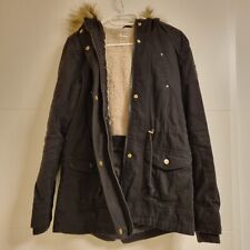 Winterjacke Parka Pimkie schwarz Größe XS 34 Kapuze Teddyfell