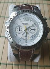 Camel Active Chronograph Männer---silber---Leder/Gumiert Armband--guter Zustand