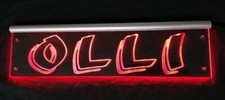 Olli led namensschild oder - led,