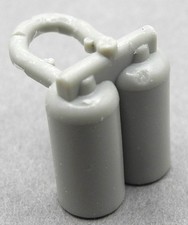 1x LEGO 3838 Minifigur Zubehör Sauerstofftank Alt-Hellgrau (MÄNGEL)