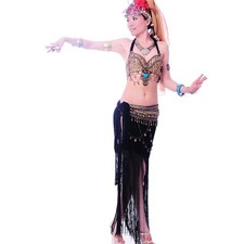 RÄUMUNGVERKAUF C91934 Profi Bauchtanz Kostüm 2 Teile  BH Gürtel Tribal Fusion