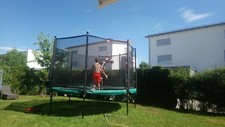 BERG Trampolin Champion Ø 380 cm grün mit Netz Comfort