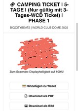 WCD Ticket Deluxe + Camping