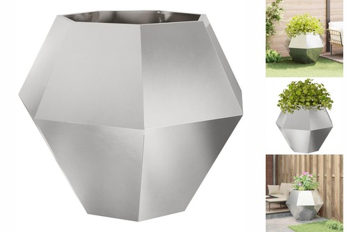 Pflanzkübel silber 100x100x80 - pflanzkübel,