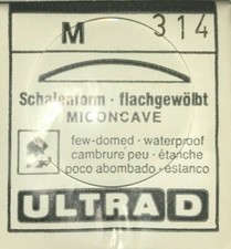 Uhrenglas " M " Miconcave flachgewölbt Sternkreuz Flume (1 Stk freie Auswahl)