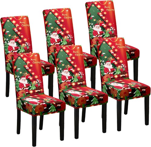 Stuhlhussen weihnachten 6er - stuhlhussen,