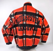 Blue System Fleece Shirt Gr. L vintage 90s Pullover Jet Set großes Rückenlogo