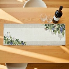 Sander Gobelin Tischläufer Herbst VINEYARD Weinreben Wein Weinglas