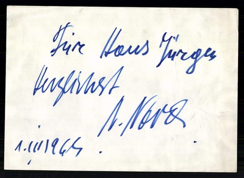Unbekannt autogramm 60er - unbekannt, jahre