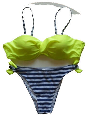 Push bügel bikini gelb - push-up,
