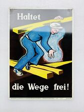 Blechschild Arbeitsschutz - 60x42cm - Original um 1960 - kein Emailschild