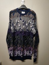 Vintage Kalaroo Australia Large mercerisierte Baumwolle Coogi Stil 3D Strick Pullover