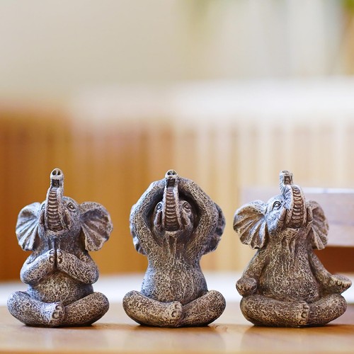 Gartenfiguren yoga elefant - yoga,