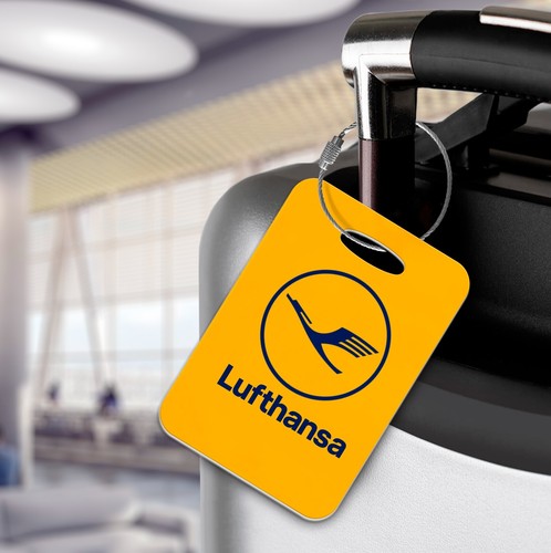 Lufthansa kofferanhänger gelb - kofferanhänger,