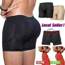 Herren Gepolsterte kurze Hüfte verbessern Butt Lift Boxer Unterwäsche Bodyshaper