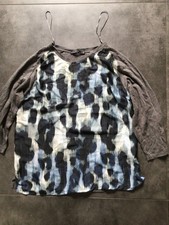 ZARA Langarmshirt Damen Longsleeve Shirt langärmliges Oberteil Gr. L Muster