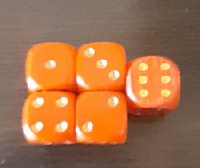 5 rote Würfel Kniffel