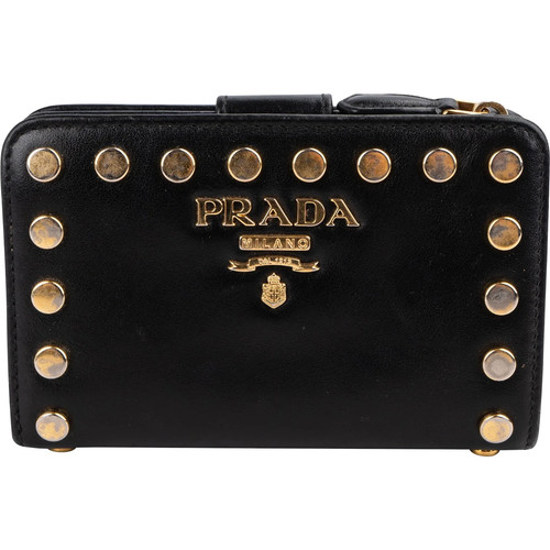 Prada noir leather studded - prada,