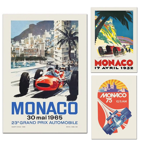 Poster monaco rennwagen formel - monaco,