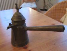 Antik Messing Kanne mit Deckel türkischer Kaffee Vintage ca. 19 cm hoch Türkei