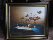 Ölgemälde Still-Leben Rahmen