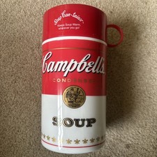 Campbells Kondenssuppe DOSE-BEHÄLTER Dose Thermoskanne Rot & Weiß Wärmer Brandneu